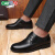 卡帝乐鳄鱼（CARTELO）黑色新款皮鞋男士学生商务正装韩版男鞋青年英伦内增高鞋子休闲鞋 黑色 43