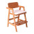 好奇娃加厚大号儿童学习椅家用宝宝餐椅实木座椅可升降多功能小学生靠背写字凳子椅子 榉木-清漆色（一体皮革软坐+可升降）