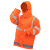 环卫工人雨衣套装反光条分体交通防风执勤保安警示男荧光绿橙色 橙色普通款 (编号4 XXXXL