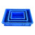 君制 加厚零件盒周转箱物料盒收纳盒配件筐塑料盒长方形五金工具盒物流箱 蓝色EU4322【400*300*230mm】