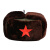金诗洛 KSL282 防寒保暖帽子 保安帽棉帽护耳滑雪帽值勤帽（红星黑毛）