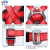 NLNTL  五点式高空作业安全带红黑护腰款户外施工保险带安装用安全绳 红色安全带+2米单缓冲大钩 