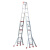 人字伸缩折叠梯铝合金升降梯子加厚工程用梯八脚安全结实合梯叉梯 3个厚4米人字伸缩梯高3.5米