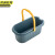 京洲实邦  长方形塑料拖把桶清洁洗涮墩布桶【蓝色小号】JZSB-3472