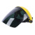 东部工品 戴式电焊防护面罩打磨防护面罩半透明焊工焊接面屏面罩黄定绿色  2个装