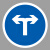 谋福（CNMF）交通标志指示牌 停车场标识牌可定制【向左和向右转弯-贴高亮反光膜UV(平板钉墙款)】
