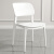 木匠印记椅子北欧网红现代简约单人靠背塑料餐椅家用加厚北欧休闲办公椅子 白色