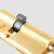 铜AB锁芯防盗门大门锁芯入户防盗门锁工程用通用型锁具 75mm中=37.5+37.5