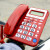 泰威355 办公电话机 来电显示有绳坐机 免电池时尚创意座机 V20-红色 带耳机的电话