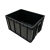 沃嘉促销周转箱黑色塑料静电胶框箱物料盒托盘带盖分格隔板刀卡 11号防静电箱600*500*400