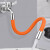中环力安 卫生间通用万向接头防溅水延伸硅胶软管 【2个】橙色20cm