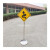 限速5 限速行驶 可移动标志牌  不锈钢杆反光标识牌 限速指示牌 底座32CM牌规格直径40CM1.5米杆