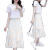 纯迩小清新套装裙夏季雪纺连衣裙女2024年新款小个子夏天气质碎花裙子 9790紫色 L（建议110-120斤）