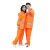 承琉定制环卫雨衣雨裤套装男保洁橙色带反光条分体式道路施工清洁工人 牛津布环卫雨衣橘红色 XL