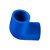 联塑（LESSO）90°弯头(PVC-U给水配件)蓝色 dn63
