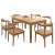 锦巢 餐桌实木餐桌椅组合北欧日式小户型饭桌现代简约长方形餐桌子橡胶木餐厅家具SCMY-2310 原木色（温莎椅） 单桌(1.5米)