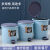 曦巢 垃圾桶家用厨房垃圾桶脚踏式卫生间带盖垃圾桶厨房垃圾桶 带盖10L蓝色