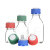 流动相溶剂瓶盖1孔2孔3孔GL45通用蓝盖试剂瓶盖子高效液相HPLC溶剂瓶盖 流动相瓶盖2孔 红色盖