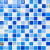 福西西地中海水晶玻璃贝壳马赛克瓷砖游泳池拼图陶瓷客厅石材电视背景墙 蒙砂浅蓝+贝壳 30×30