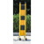 汇一汇 伸缩围栏 电力施工玻璃钢绝缘可移动管式安全隔离护栏 黄黑色 1.2*3.5米