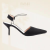 阿玛尼（GIORGIO ARMANI）24新款女鞋黑色山羊皮尖头优雅知性高跟鞋 35.6