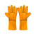 曼睩 二层牛皮黄色1副 电焊皮革手套防烫防飞溅牛皮焊工耐磨加长加厚劳保手套ML018