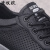 迪牧欧品牌2023夏季新款打孔男鞋商务休闲皮鞋洞洞鞋镂空皮鞋透气 黑色 38