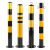 防撞柱加厚型钢管警示柱固定隔离铁立柱道口反光路桩可定制 镀锌预埋-1.2米高*1.5mm
