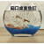 勋狸粑创意扁口玻璃鱼缸椭圆形超白透明玻璃金鱼缸迷你水族箱小型桌面 35扁鱼彩石+草+鱼食+渔捞