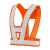 海斯迪克 交通环卫施工V型反光背带 反光背心马甲HKsq-451 荧光橙+白晶格