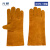 元棉 牛皮电焊手套 隔热防烫焊工专用手套耐磨劳保防护手套黄