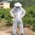 适用防蜂服连体防蜂衣养蜂帽透气型防蜜蜂蜂衣养蜂工具全套 连体衣L码 155-173 【羊皮手套】10件套