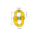 台湾YOKE原装进口蝴蝶扣G80级 8-015-13 连接扣锻造合金钢连接环 黄色 5.3T 48