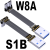 USB3.0公对公扁平轻薄线Type-A转接micro-B双弯角ADT S1B-W8A 13P 0.5m
