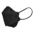 君御 G9562 KN95口罩 耳戴式柳叶款鱼型口罩 独立包装3D立体四层一次性防护 黑色 柳叶形口罩黑色 30只/盒