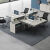 全誉（QUANYU）  办公桌椅组合4人位职员桌财务工位现代员工屏风卡位办工作l型 1.2米单人位