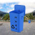 垃圾桶加厚环卫容量分类收纳桶大户外带盖环保烤漆铁皮果皮箱小区 26L蓝方形无盖款