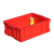 定制红色塑料周转箱长方形大号带盖收纳箱加厚工业储物盒不良品箱 75*56*40cm 红色无盖