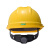 梅思安ABS豪华超爱戴有孔黄色防撞头盔透气安全帽+双色logo单处定制印字+1个编码1顶
