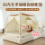 柏潮室内帐篷家用大人单双人大容量折叠透气防风防蚊保暖床上帐篷 棕灰色2m*1.8m+防潮垫