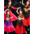 NQSQ六一儿童新疆舞演出服女童维吾尔族服装哈萨克族少数回民族舞蹈服 短袖红色过渡色款二 170cm