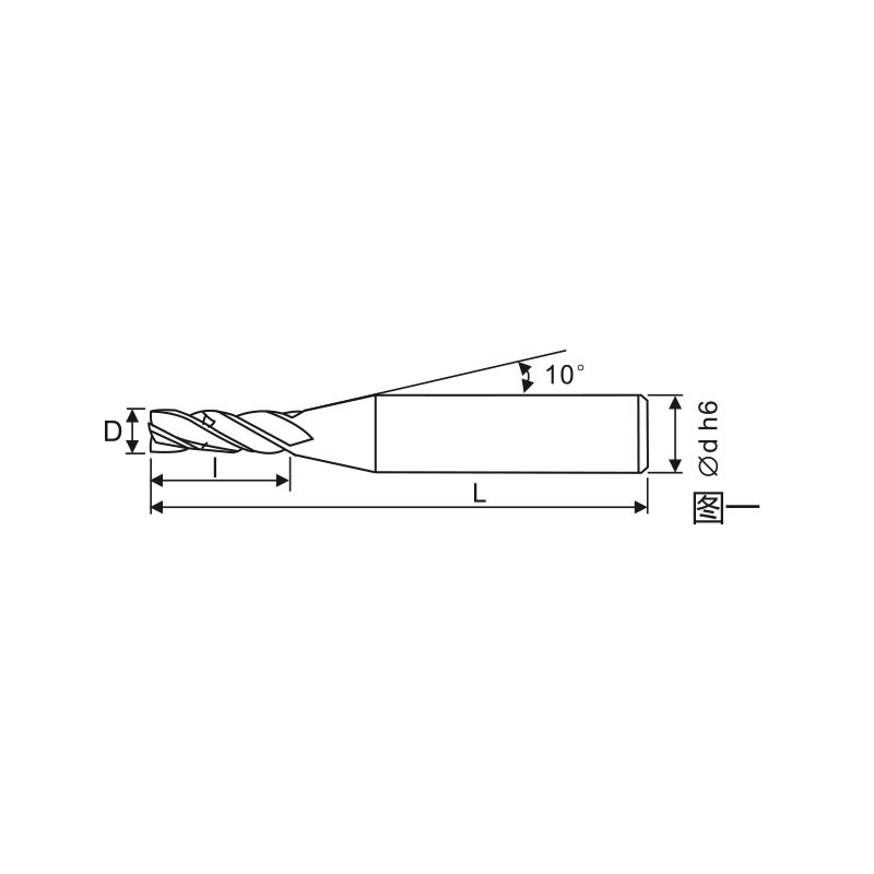 刃天行立铣刀 PGM4160-100S16T30通用加工4刃 平底铣刀 订制品