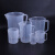 樵牧人 塑料量杯 塑料烧杯 实验室器皿 塑料刻度杯 250ml（全柄有盖5个装） 