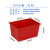 加厚塑料大号水箱长方形储水桶养殖装鱼水产箱泡瓷砖塑料桶 50K红色 外尺寸：487*343*258mm