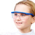 护目镜儿童幼儿园学生防风沙尘实验眼镜防冲击飞溅防弹弓水弹眼镜 黑架白镜（绑带款）（3-6岁）