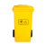 【脚踏70L加厚带轮】废弃口罩黄色医疗垃圾桶脚踏有盖医疗医院利器盒废物桶回收箱大号