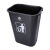 垃圾桶大号长方形无盖餐厅厨房塑料大容量商用垃圾分类垃圾桶 亮牌43L灰色无盖