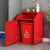 大号商用垃圾桶柜单双门麦当劳汉堡奶茶店分类垃圾箱定制 红色单门长50宽55110cm