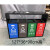二三四分类垃圾桶不锈钢果皮箱户外环卫小区物业回收箱简约防水筒 普通黑框四分类 规格127*36*90