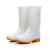 鸣固 高中筒食品雨鞋冬季保暖耐磨雨靴厨房食品厂劳保水鞋 W603保暖中筒靴 白色 39